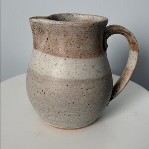 Rustic Speckled Pottery Pitcher